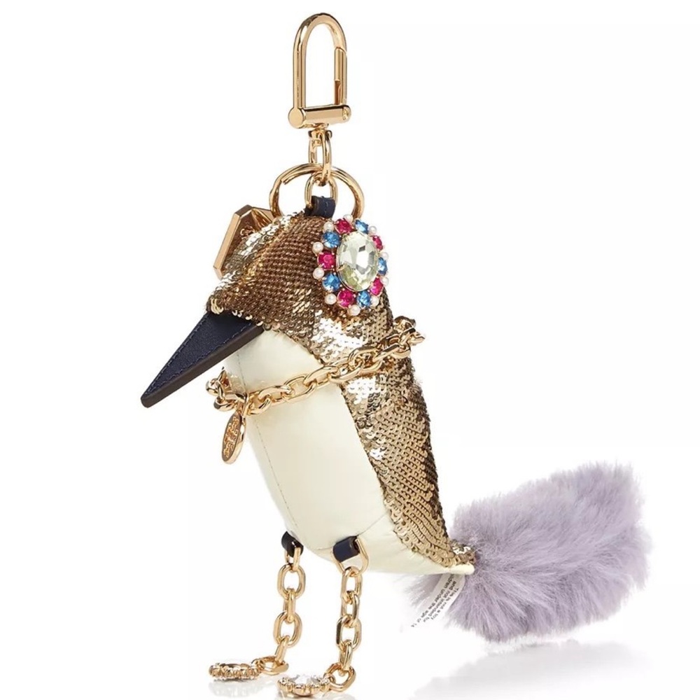 Tory Burch Sequin Bird Key Fob